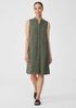 Puckered Organic Linen Sleeveless Dress