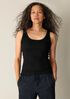 Organic Cotton Stretch Rib Scoop Neck Tank