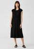 Fine Jersey Jewel Neck Dress