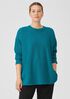 Organic Cotton Slubby Rib Knit Crew Neck Top