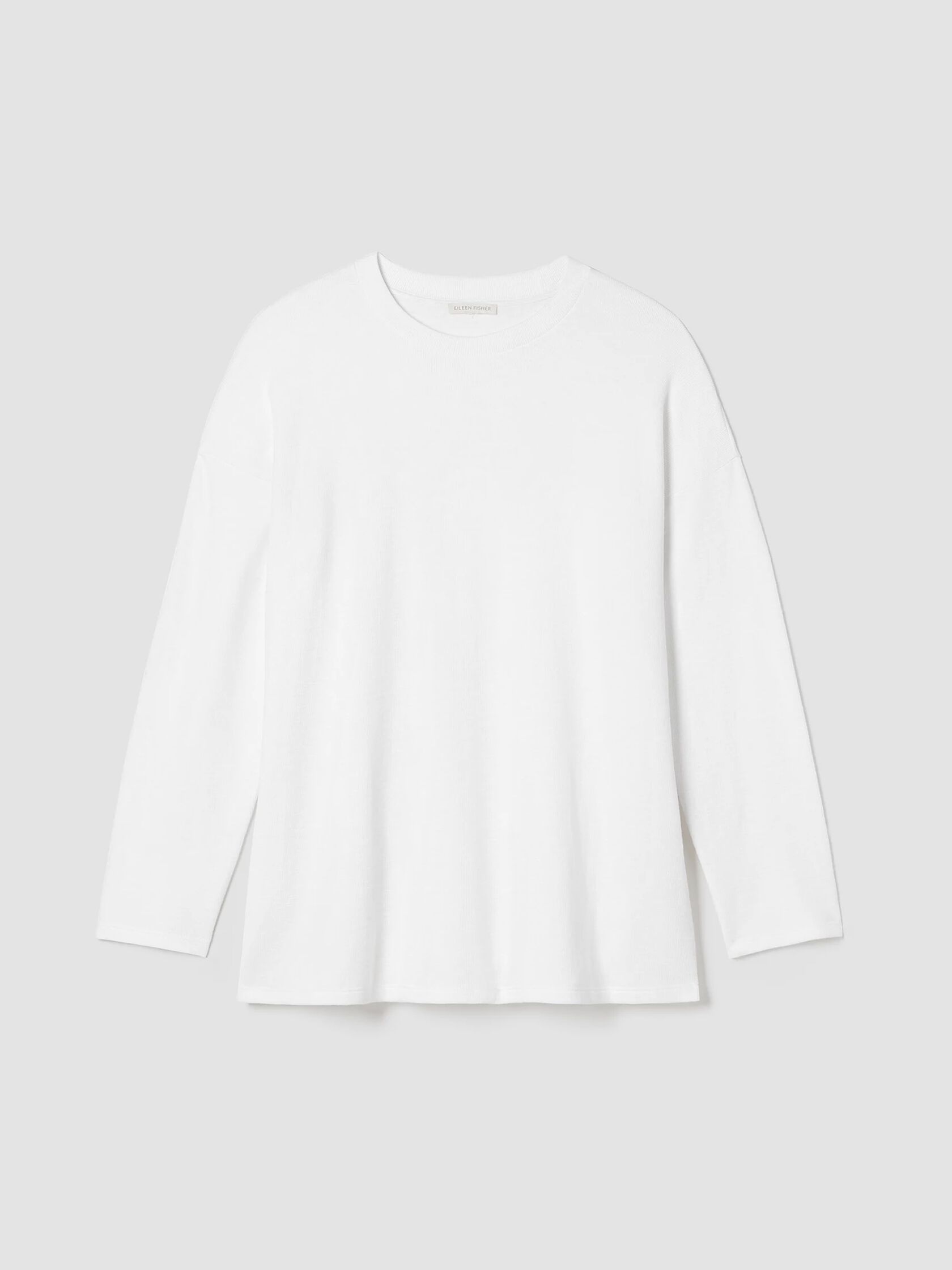 Organic Cotton Slubby Rib Knit Crew Neck Top