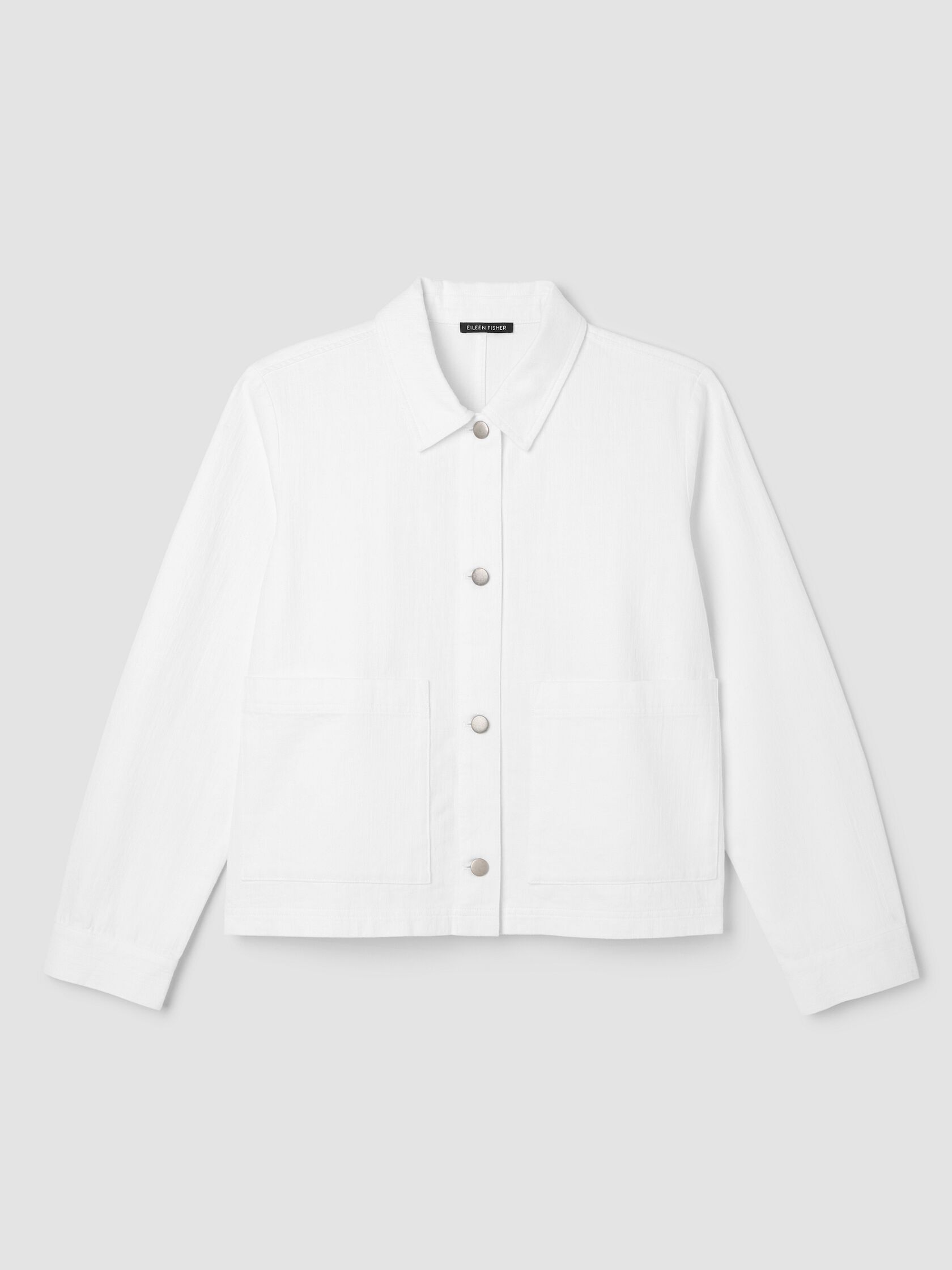 Slubby Organic Cotton Linen Classic Collar Jacket