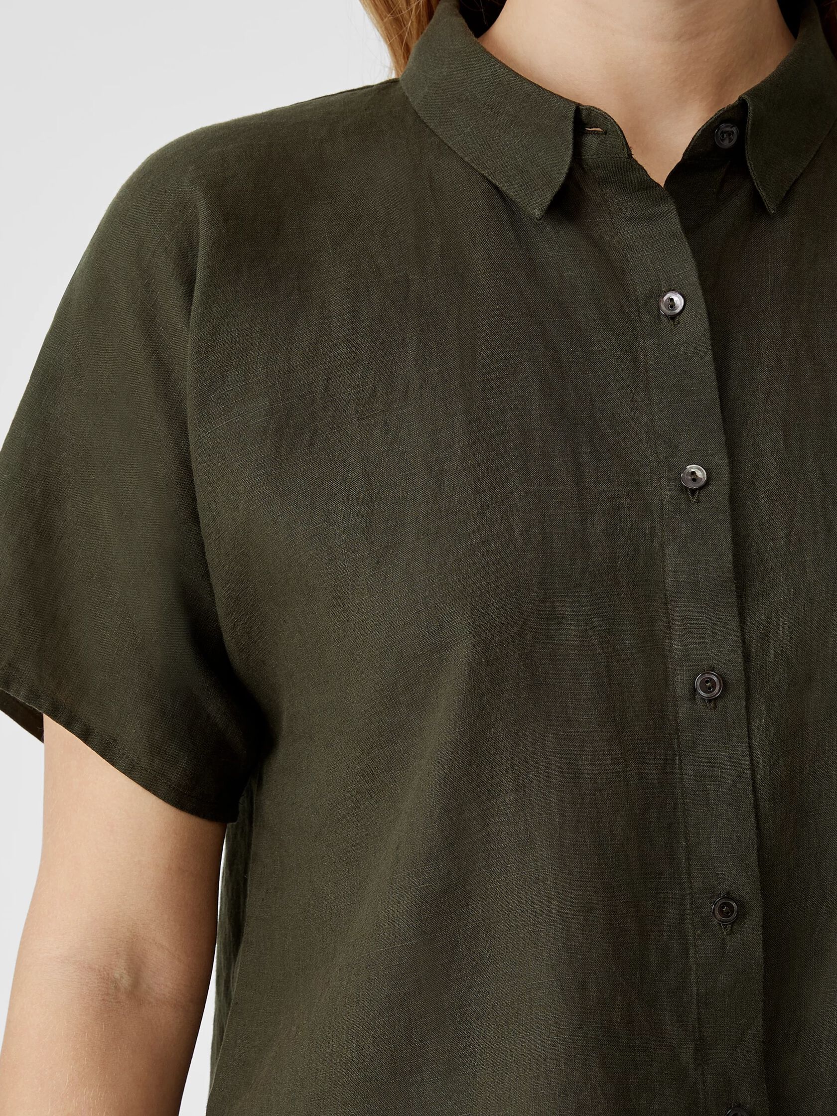 Organic Handkerchief Linen Short-Sleeve Shirt