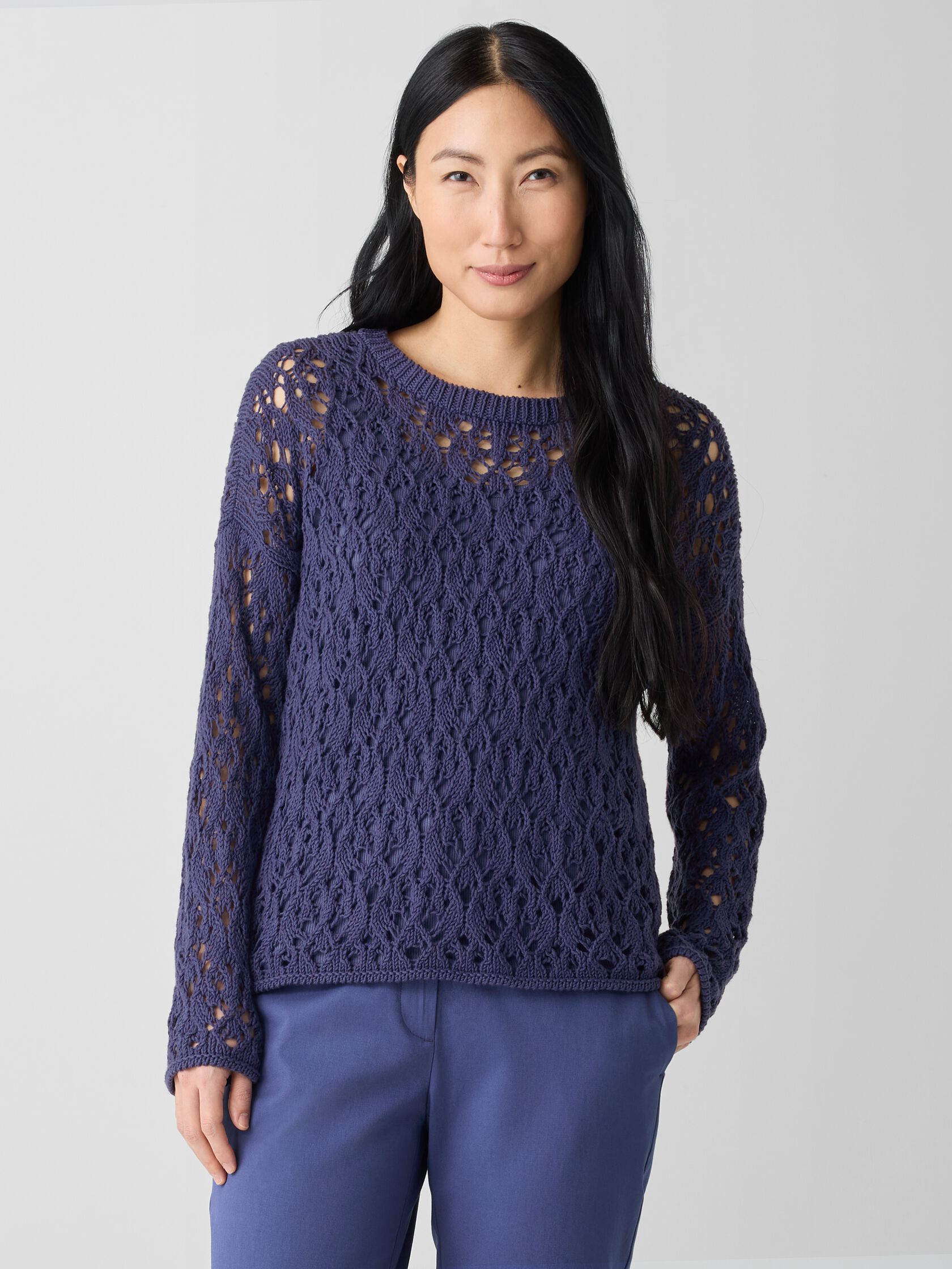 Peruvian Organic Cotton Cord Crew Neck Top