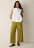 Organic Cotton Pucker Wide-Leg Pant