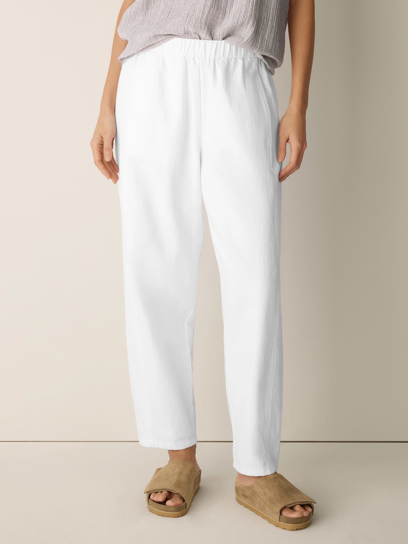 Slubby Organic Cotton Linen Lantern Pant