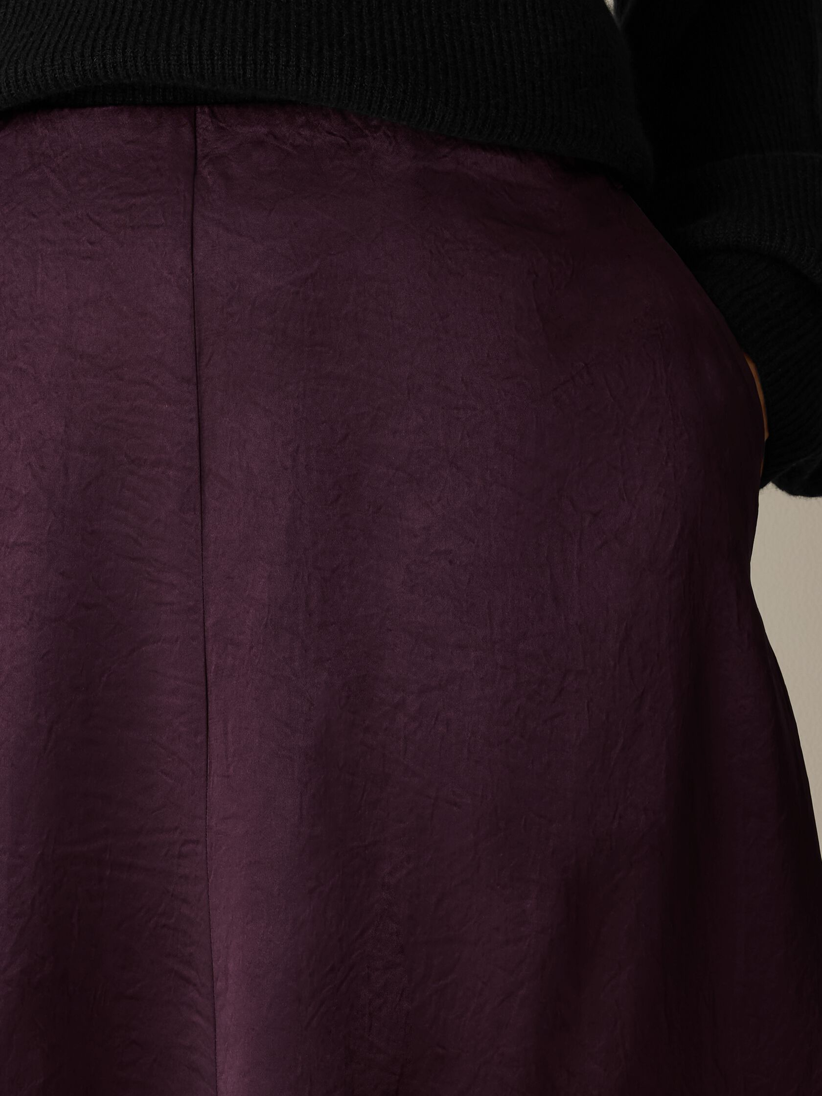 Textured Satin Half-Circle Skirt