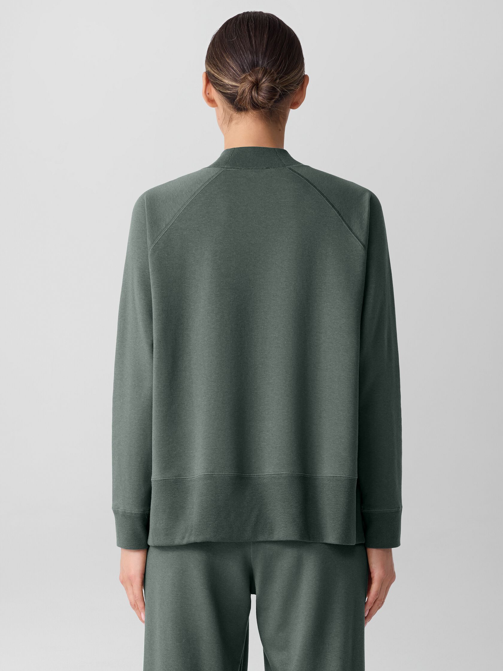 Cozy Brushed Terry Hug Mock Neck Top