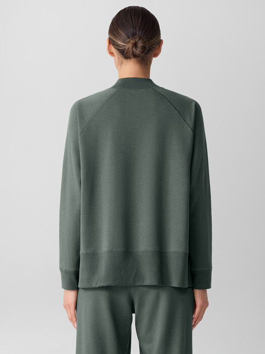 Cozy Brushed Terry Hug Mock Neck Top
