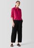 Washed Organic Cotton Poplin Classic Collar Short Shirt
