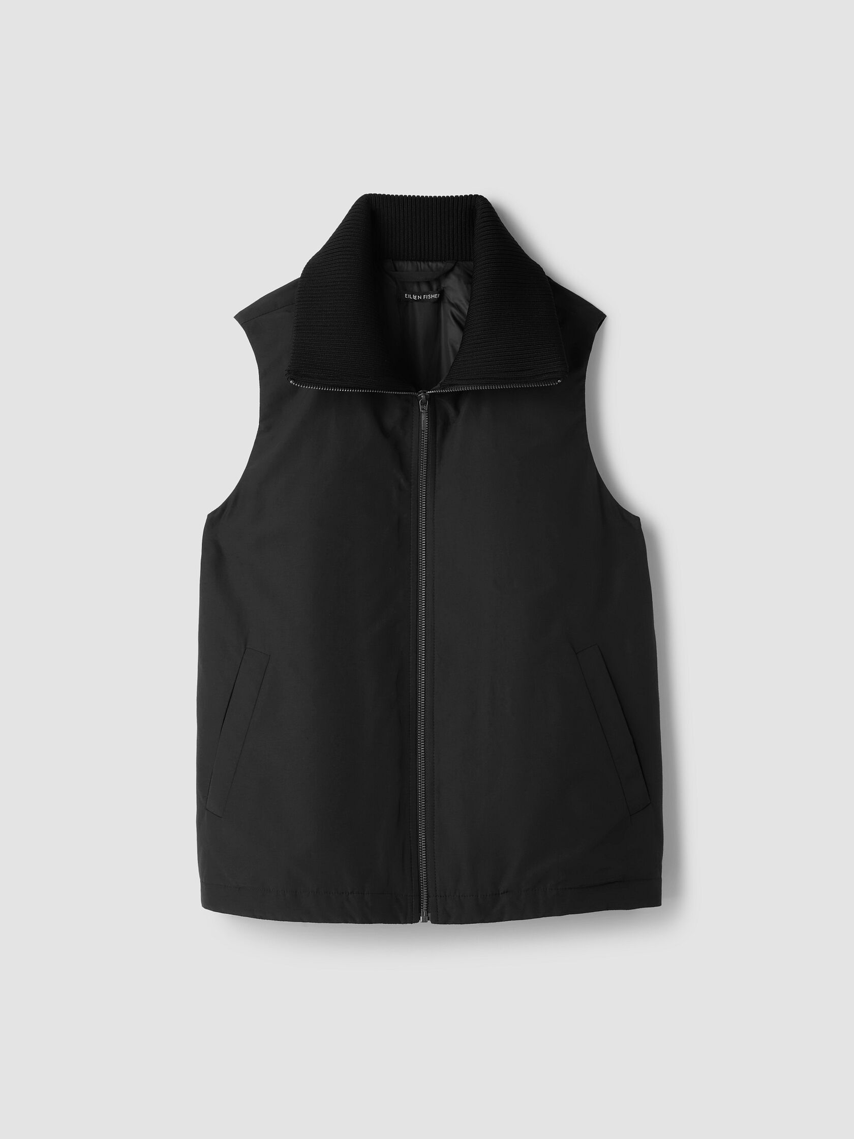 Light Cotton Nylon High Collar Vest