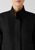Silk Linen Box Stand Collar Jacket