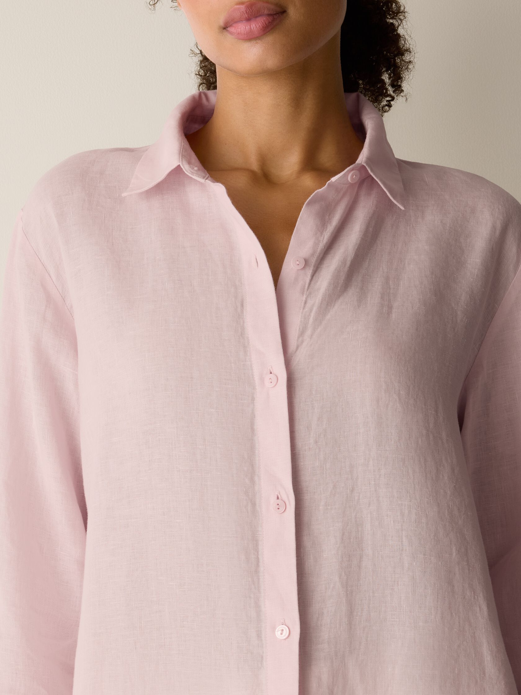 Organic Handkerchief Linen Classic Collar Shirt