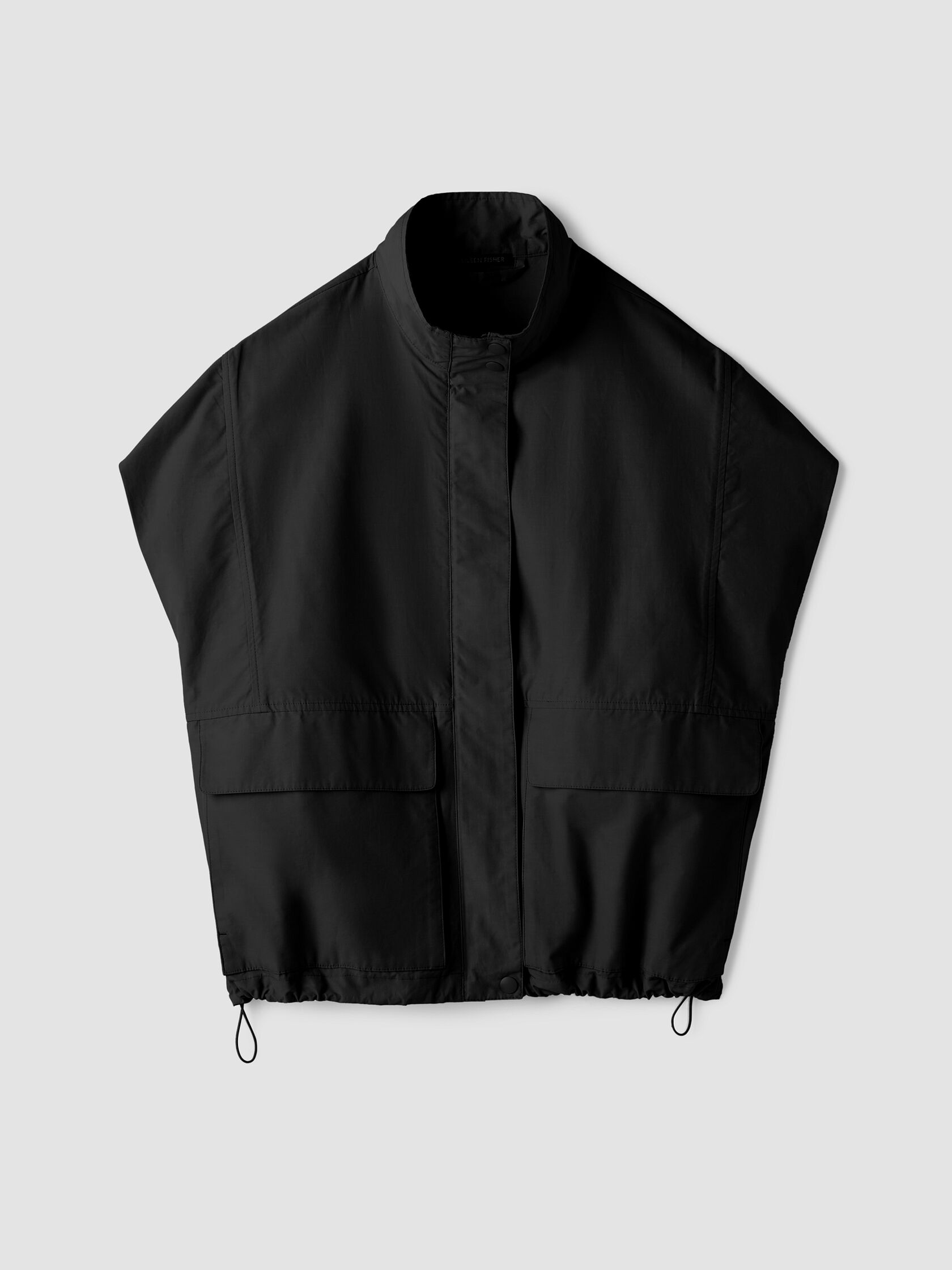Light Cotton Nylon High Collar Vest
