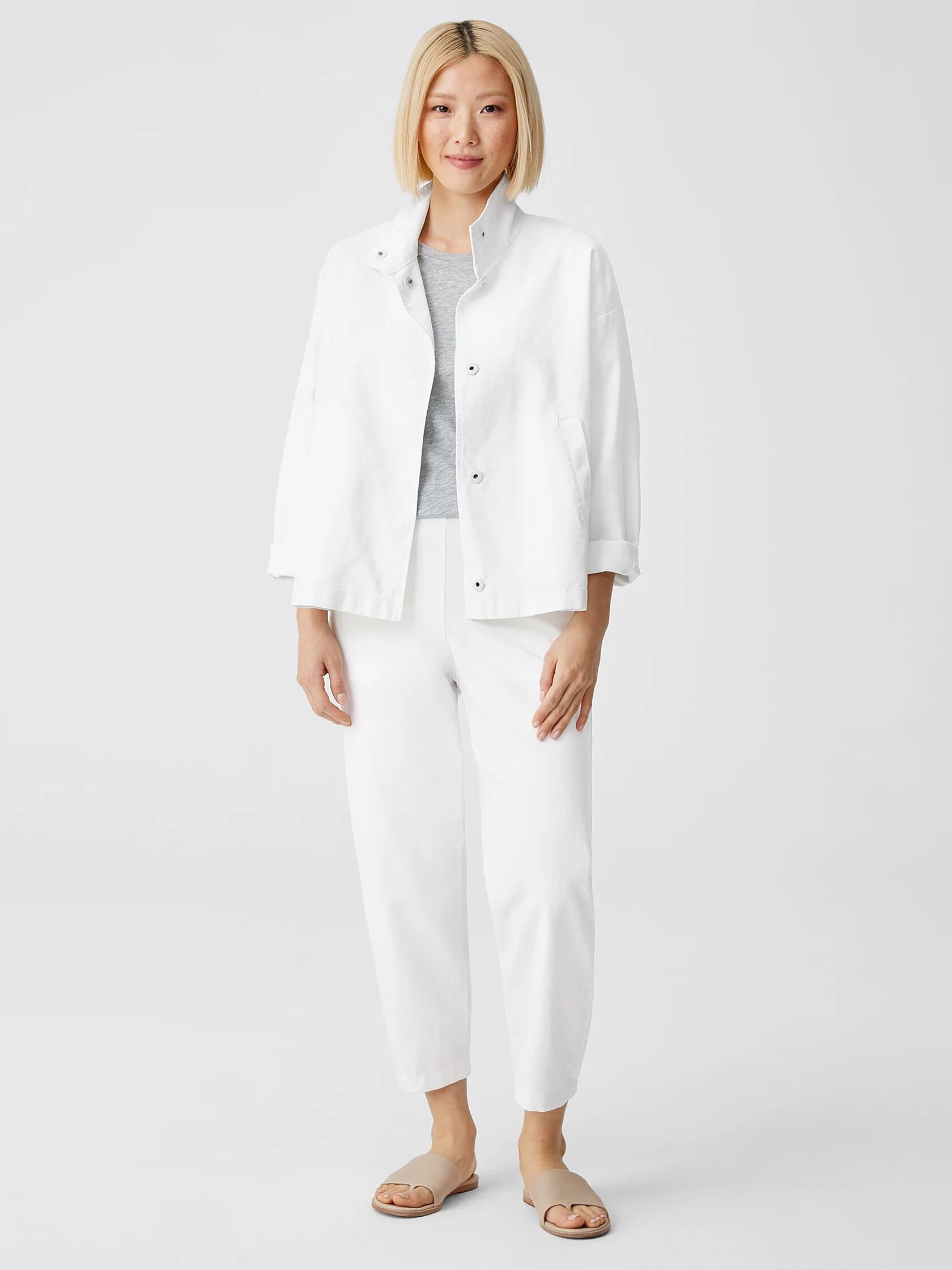 Organic Cotton Hemp Stand Collar Jacket