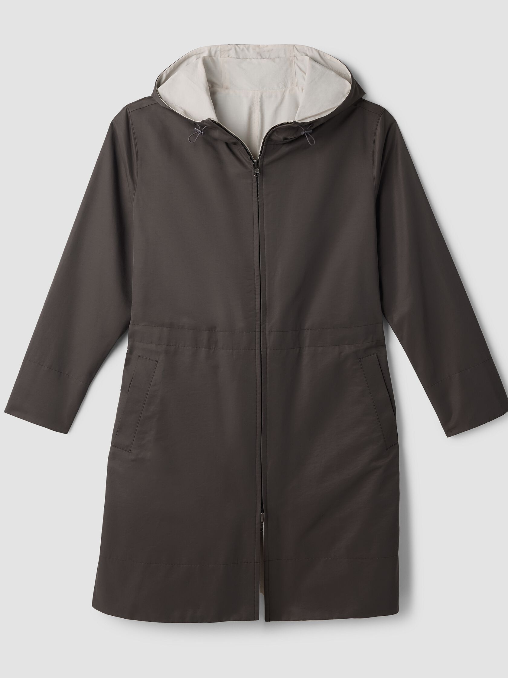 Cotton Nylon Reversible Hooded Coat