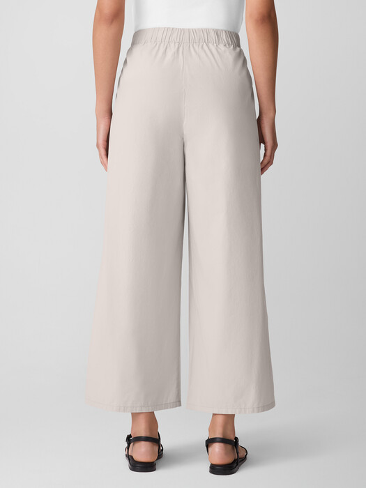 Washed Organic Cotton Poplin Wide-Leg Pant