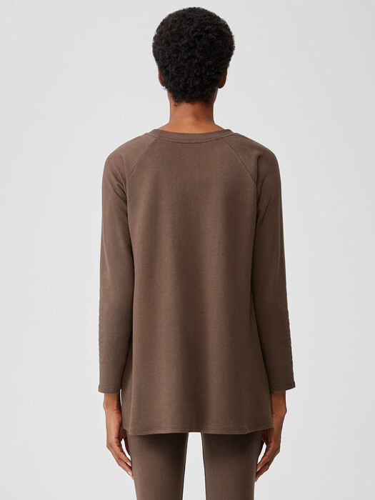 Cozy Brushed Terry Raglan-Sleeve Top