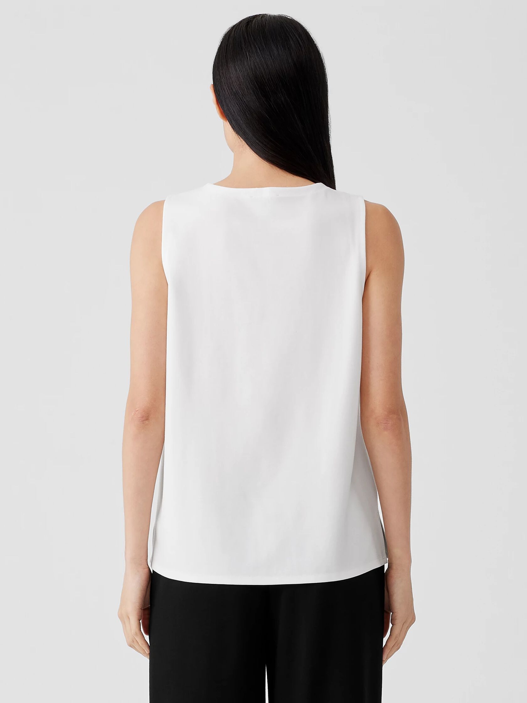 Washable Flex Ponte Round Neck Tank