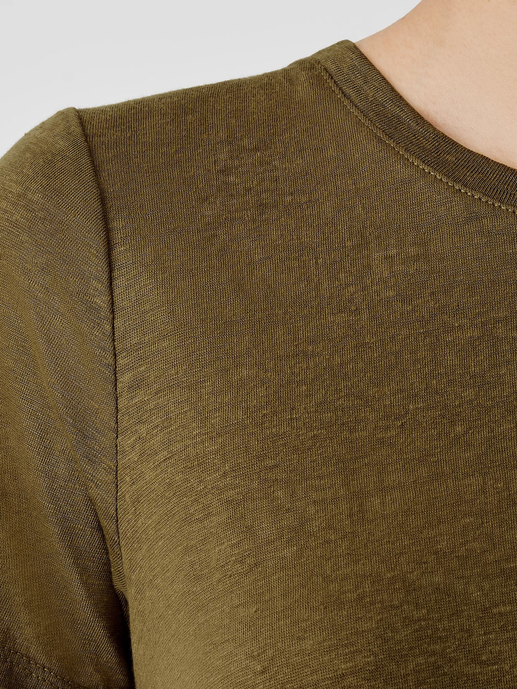 Organic Linen Jersey Crew Neck Tee