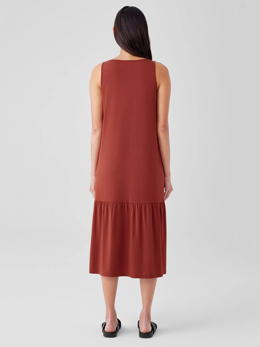 eileen fisher fine jersey tiered dress Fine Jersey Tiered Dress