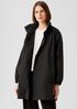 Light Cotton Nylon Stand Collar Long Coat