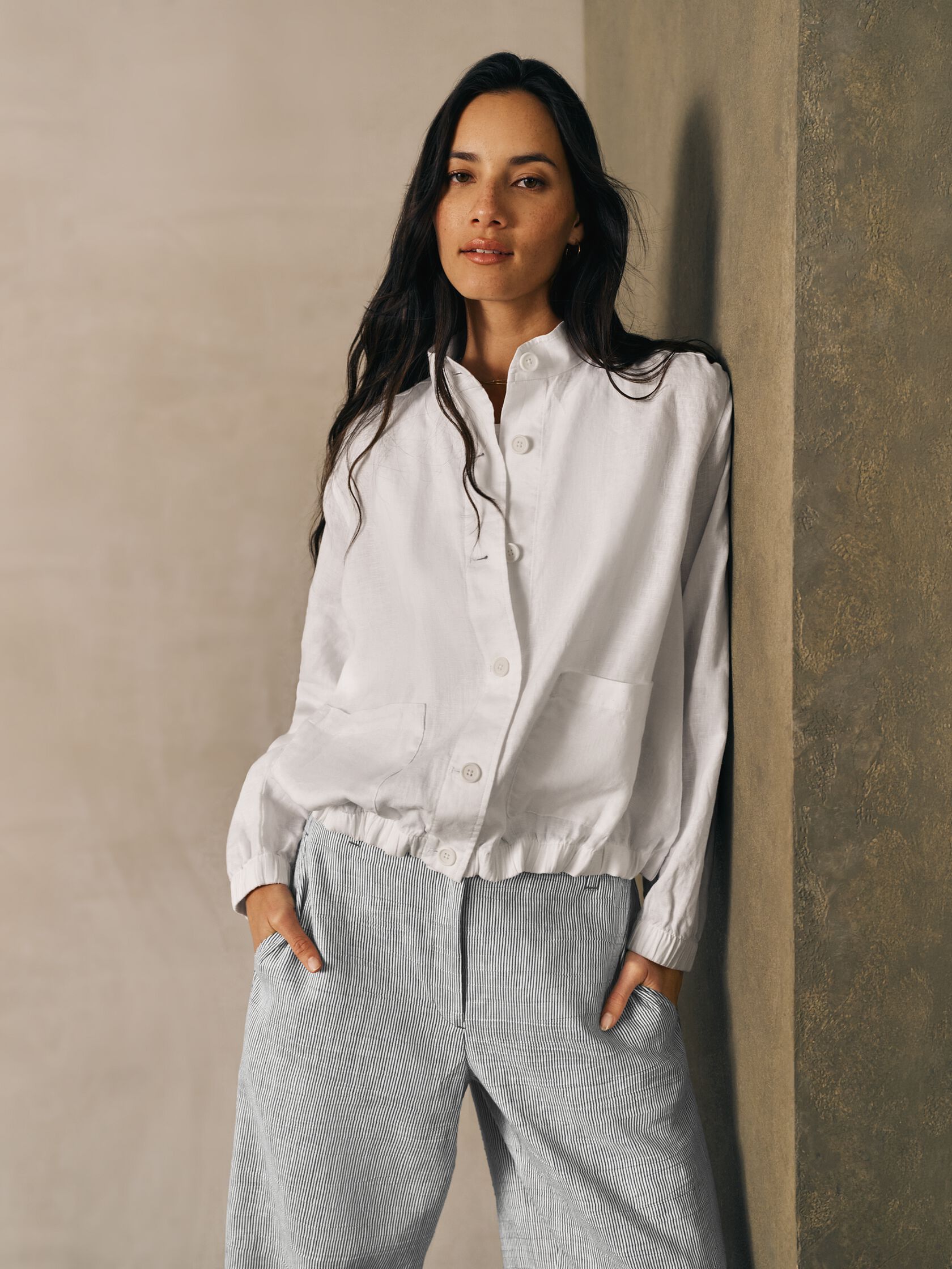 Organic Linen Flight Jacket