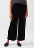 Velvet Wide-Leg Ankle Pant
