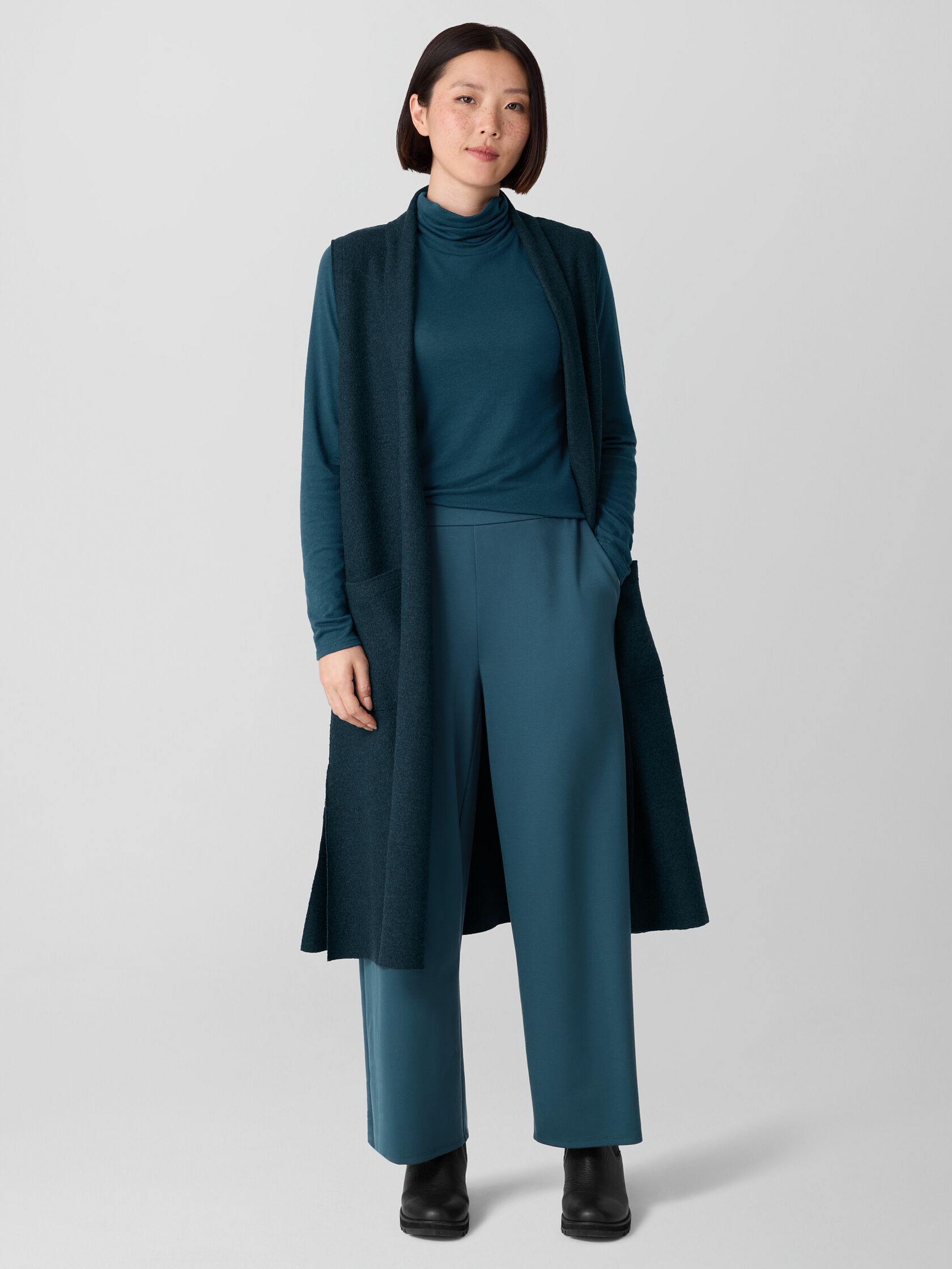 Washable Flex Ponte Wide-Leg Pant