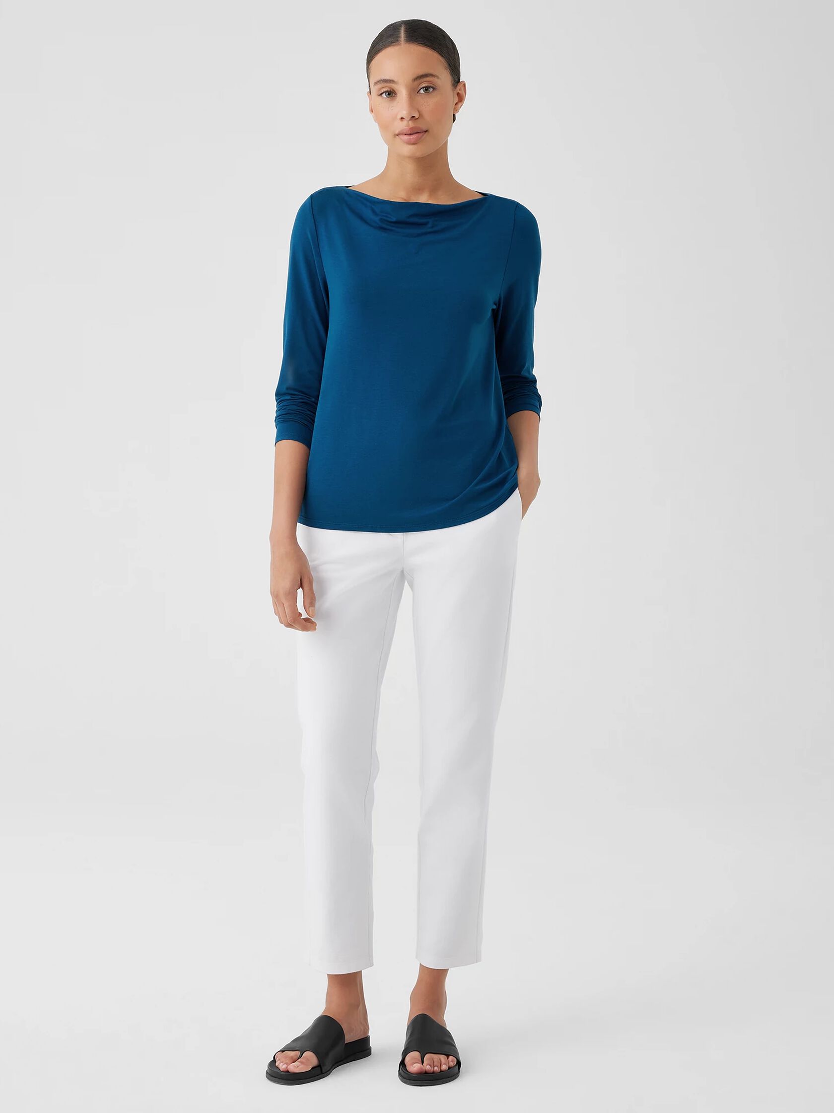 Fine Jersey Cowl Neck Top