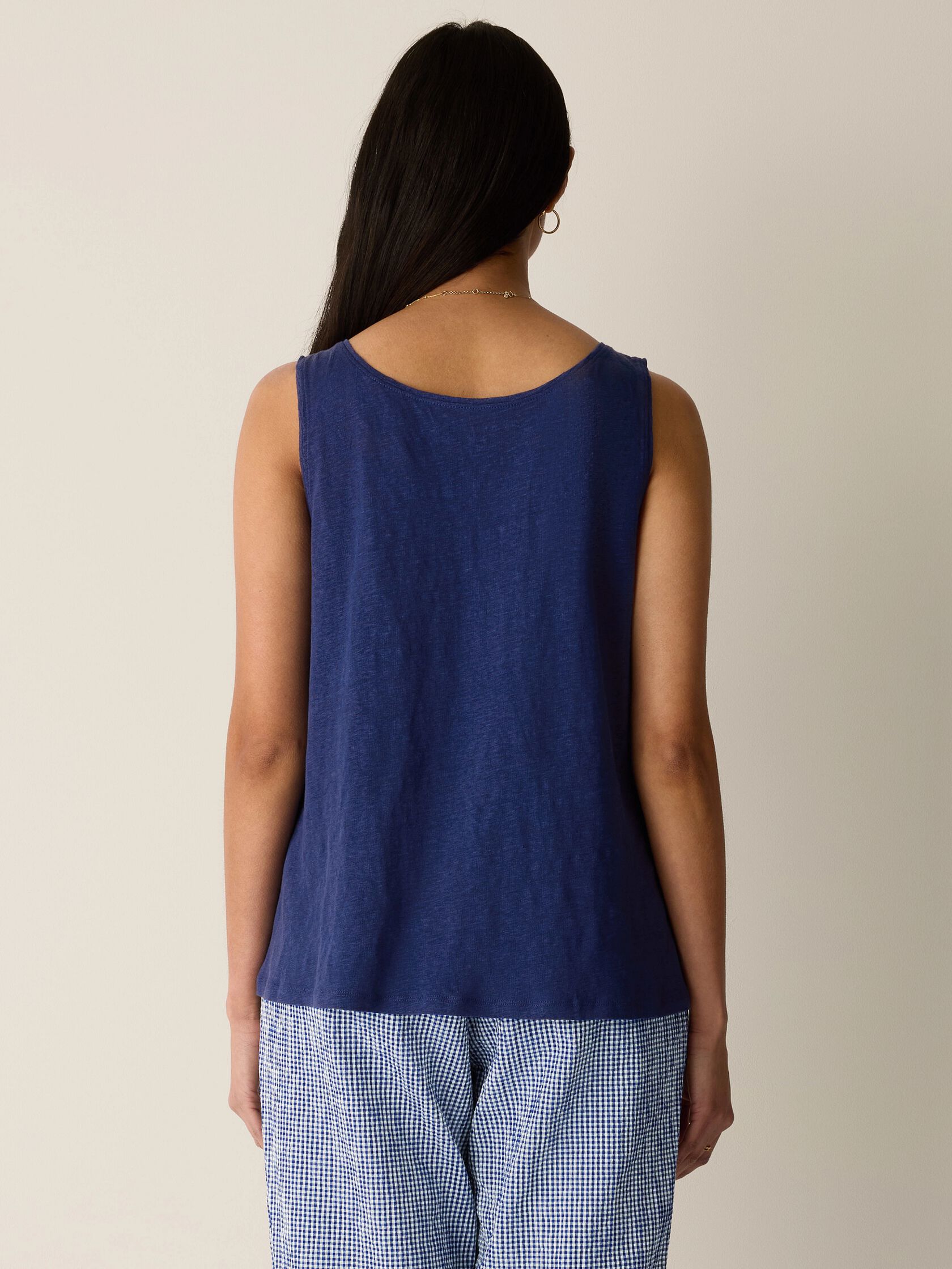 Organic Linen Jersey Scoop Neck Tank