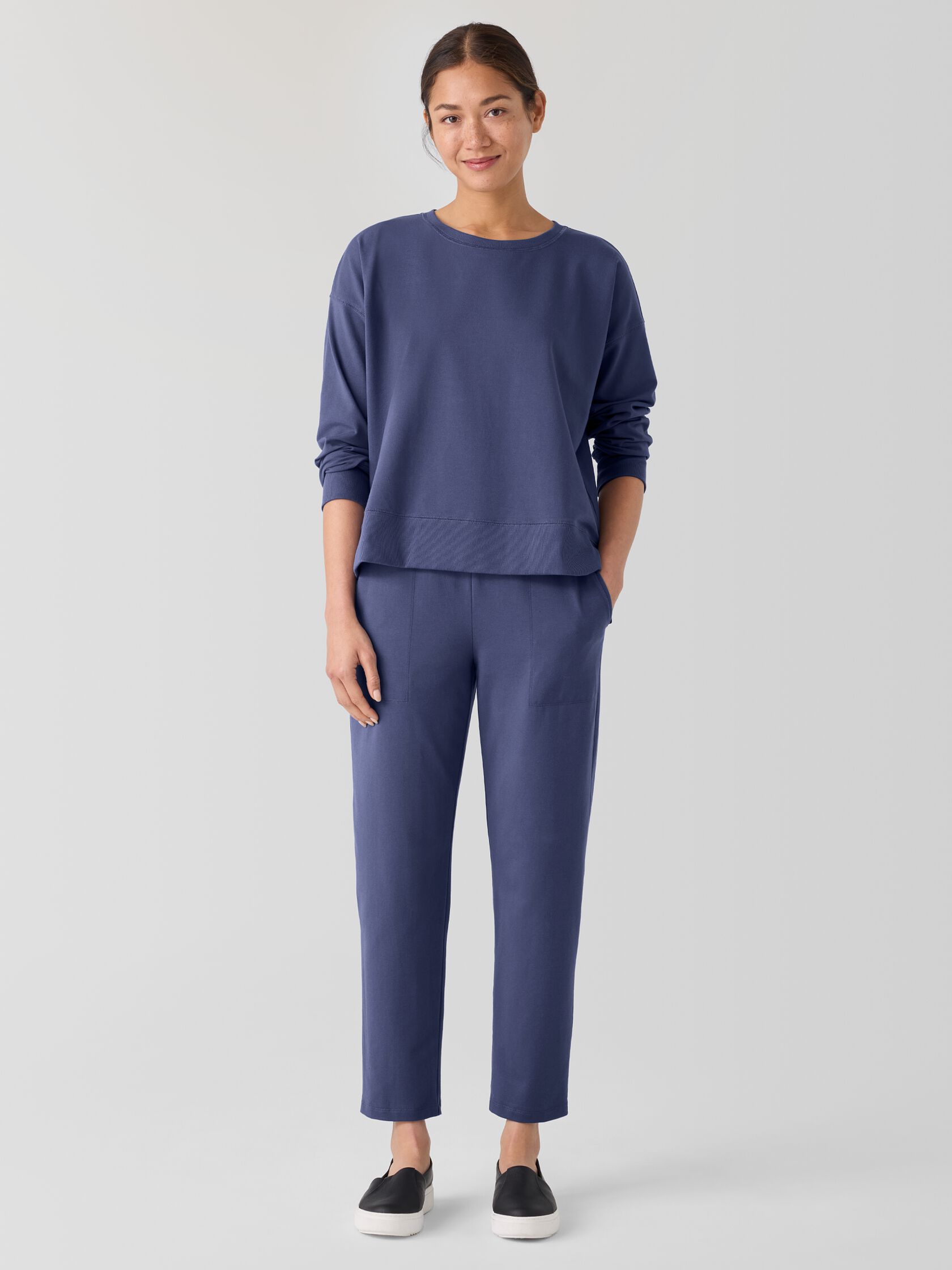 Pima Cotton Stretch Jersey Tapered Pant