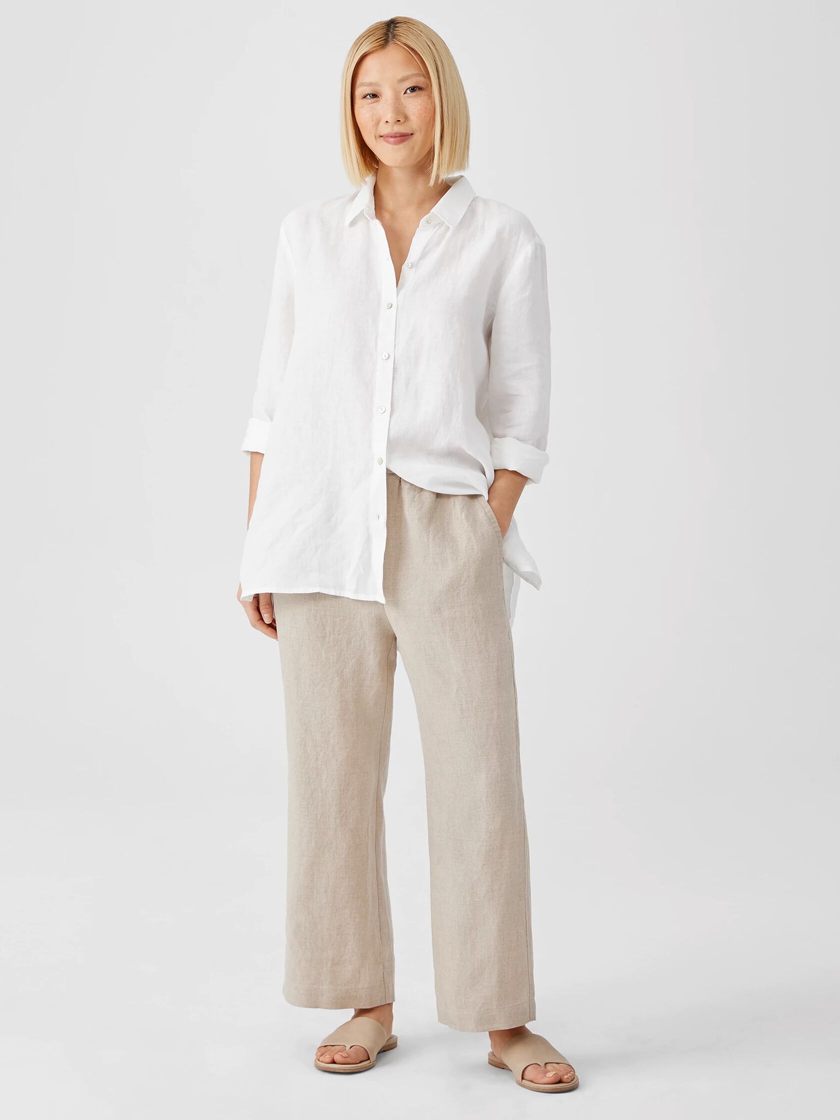 Organic Linen Straight Pant