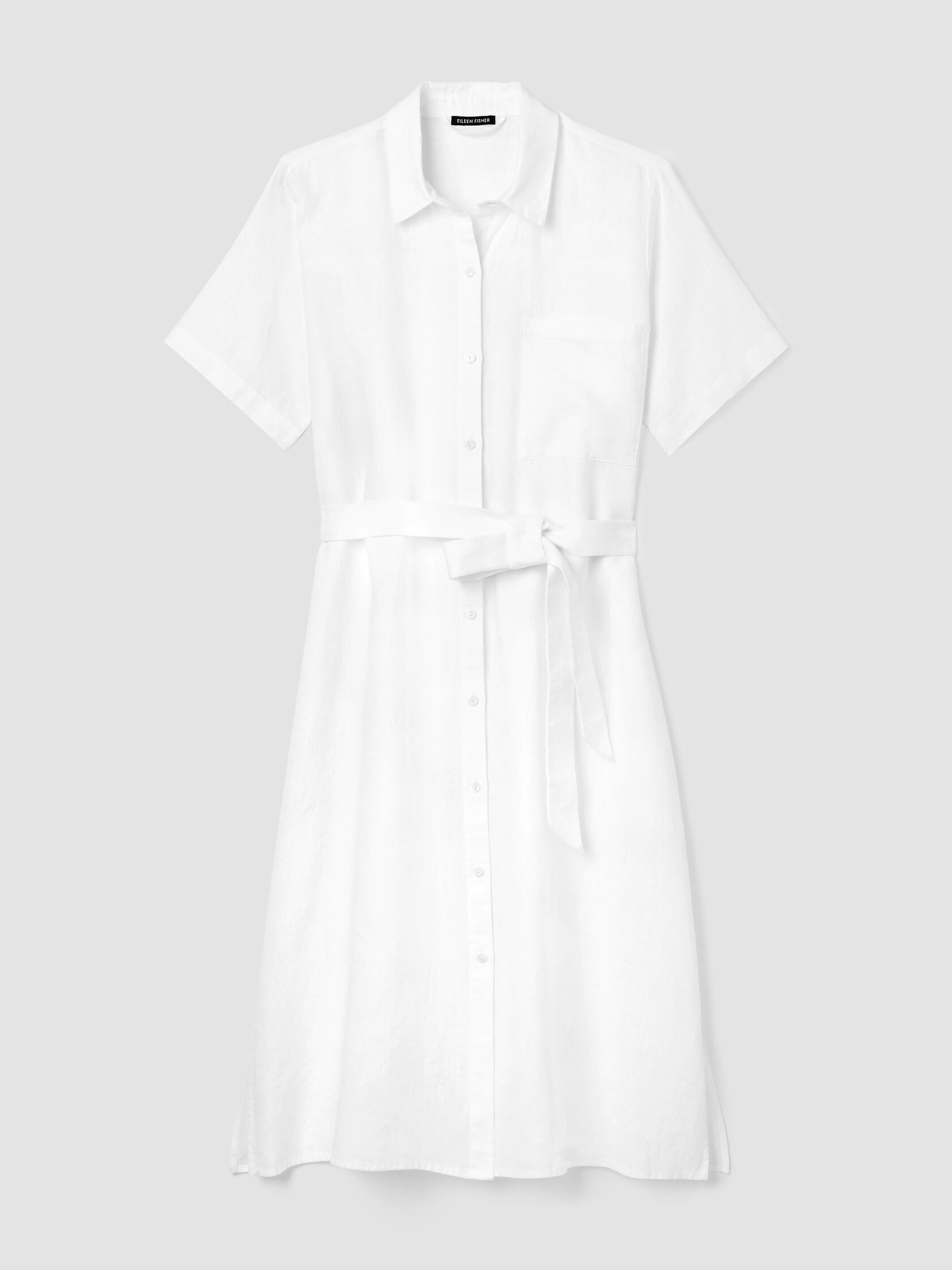 Organic Linen Classic Collar Shirtdress