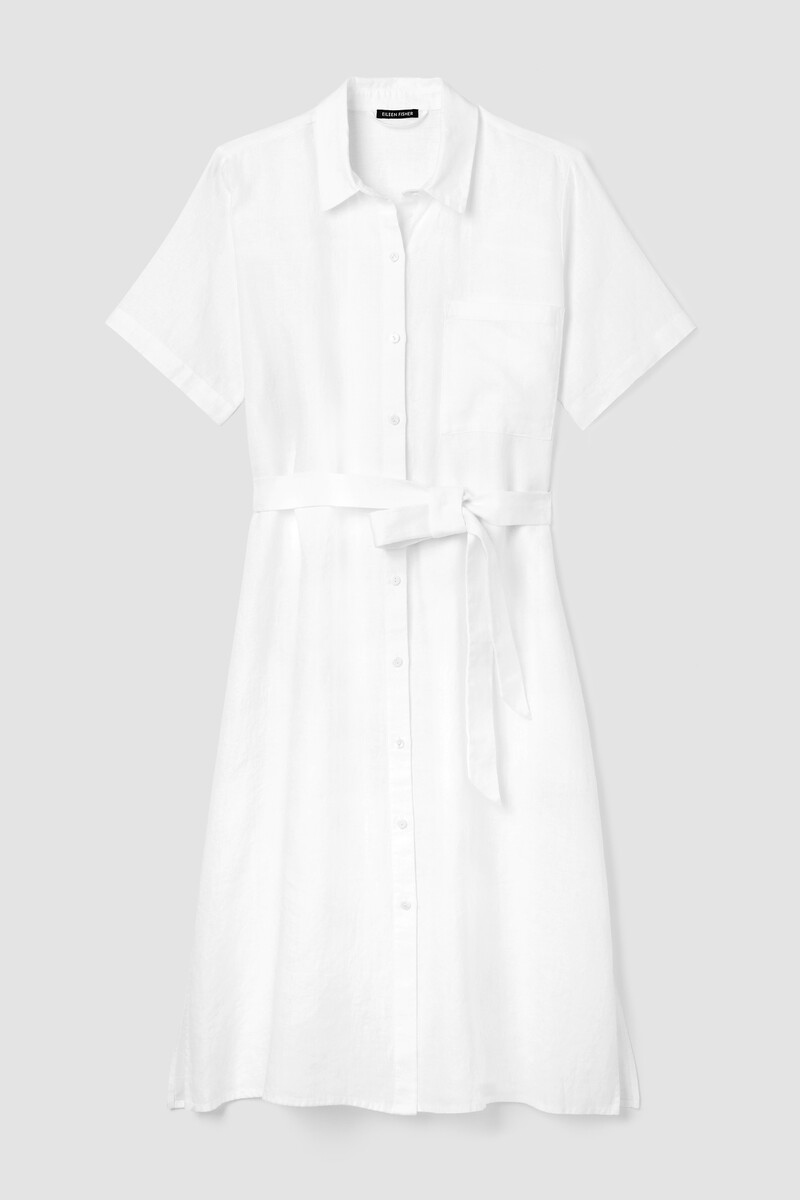 Organic Linen Classic Collar Shirtdress Organic Linen Classic Collar Shirtdress