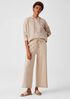 Organic Cotton French Terry Wide-Leg Pant