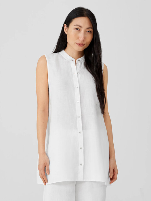 Organic Handkerchief Linen Sleeveless Shirt