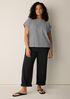 Striped Organic Cotton Slub Crew Neck Tee