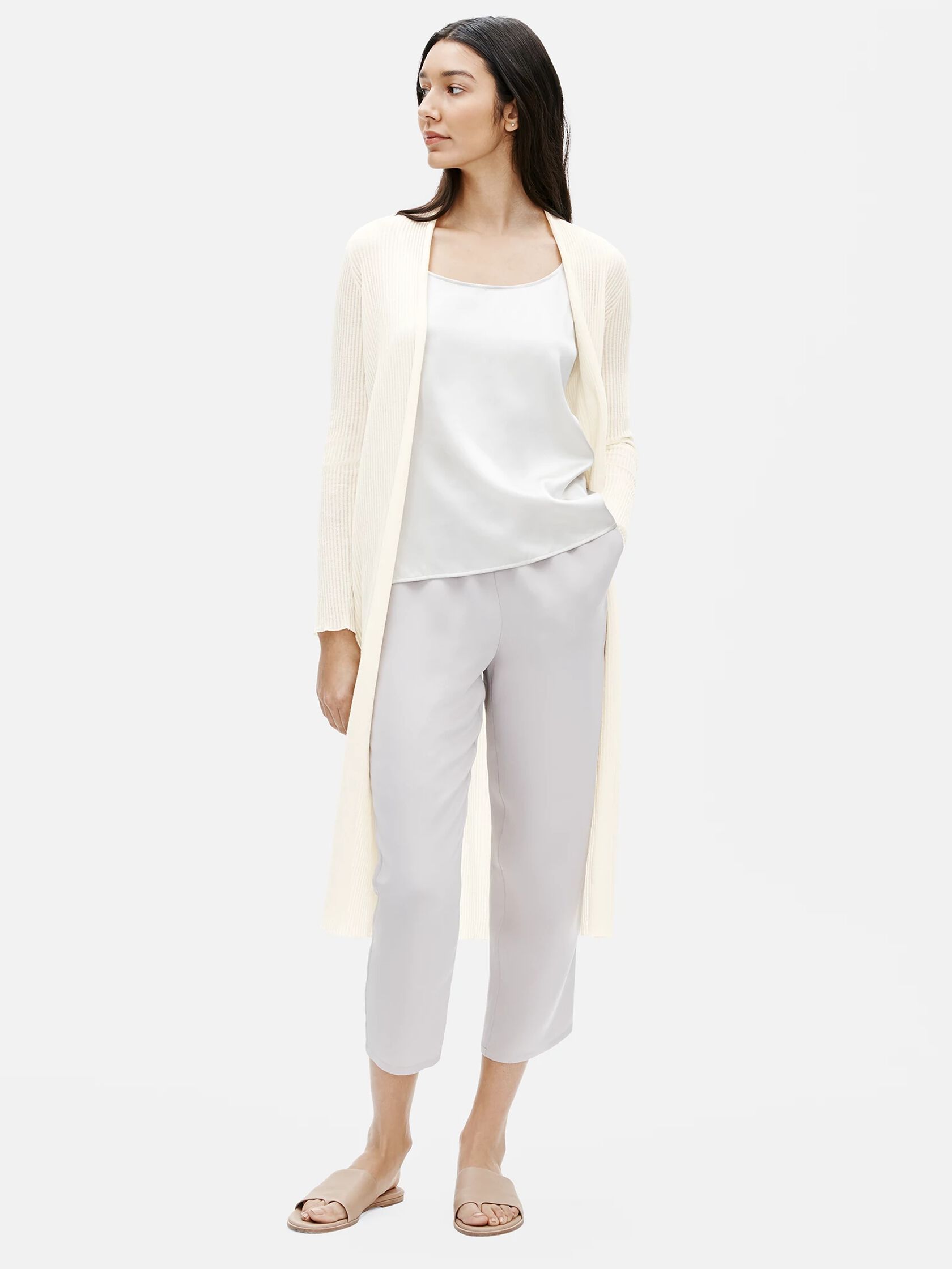 Limited Edition Sheer Organic Cotton Long Cardigan