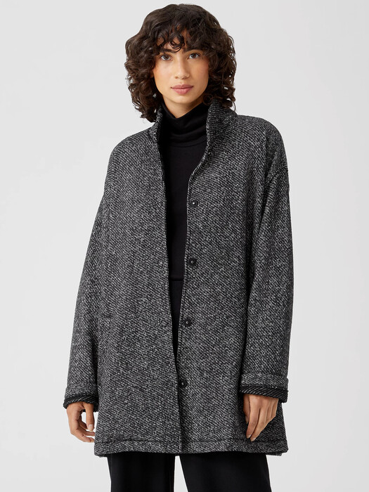 Organic Cotton Terry Stand Collar Jacket