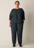 Mini Check Crepe Tapered Pant