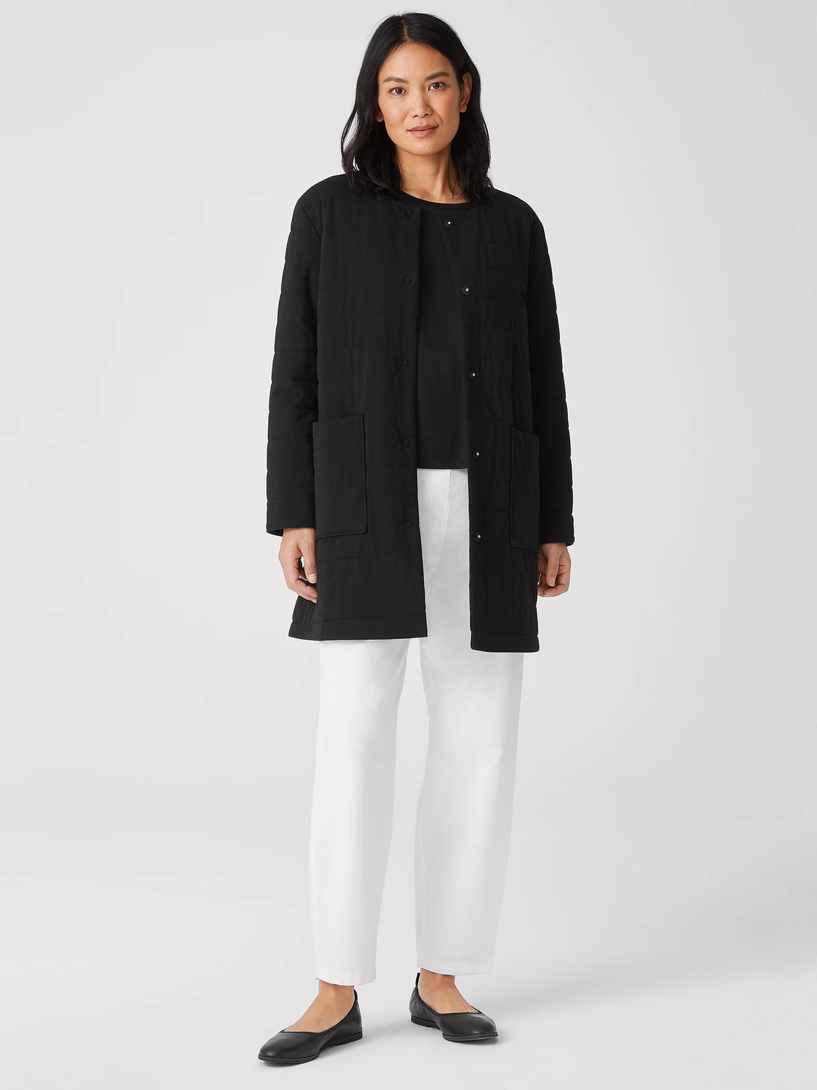 Traceable Organic Cotton Jersey Quilted Jacket