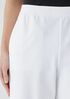 Cotton Blend Ponte Wide-Leg Pant