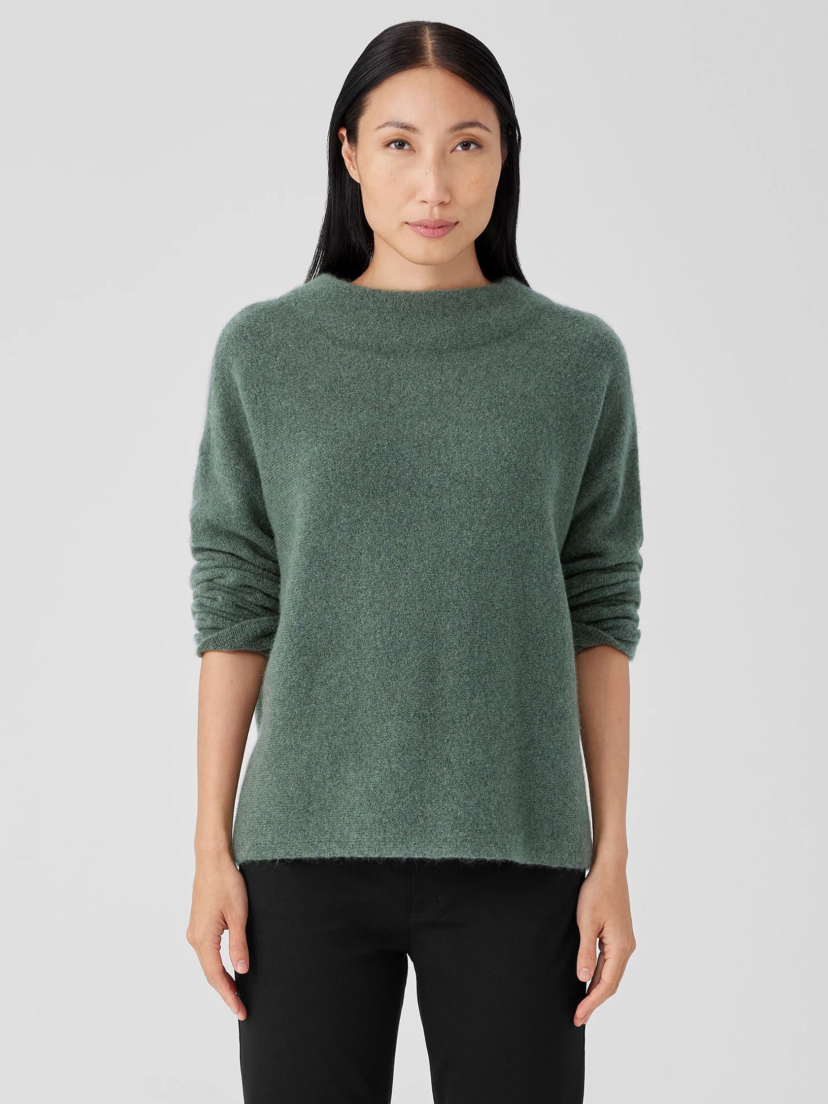 Cashmere Silk Bliss Funnel Neck Top