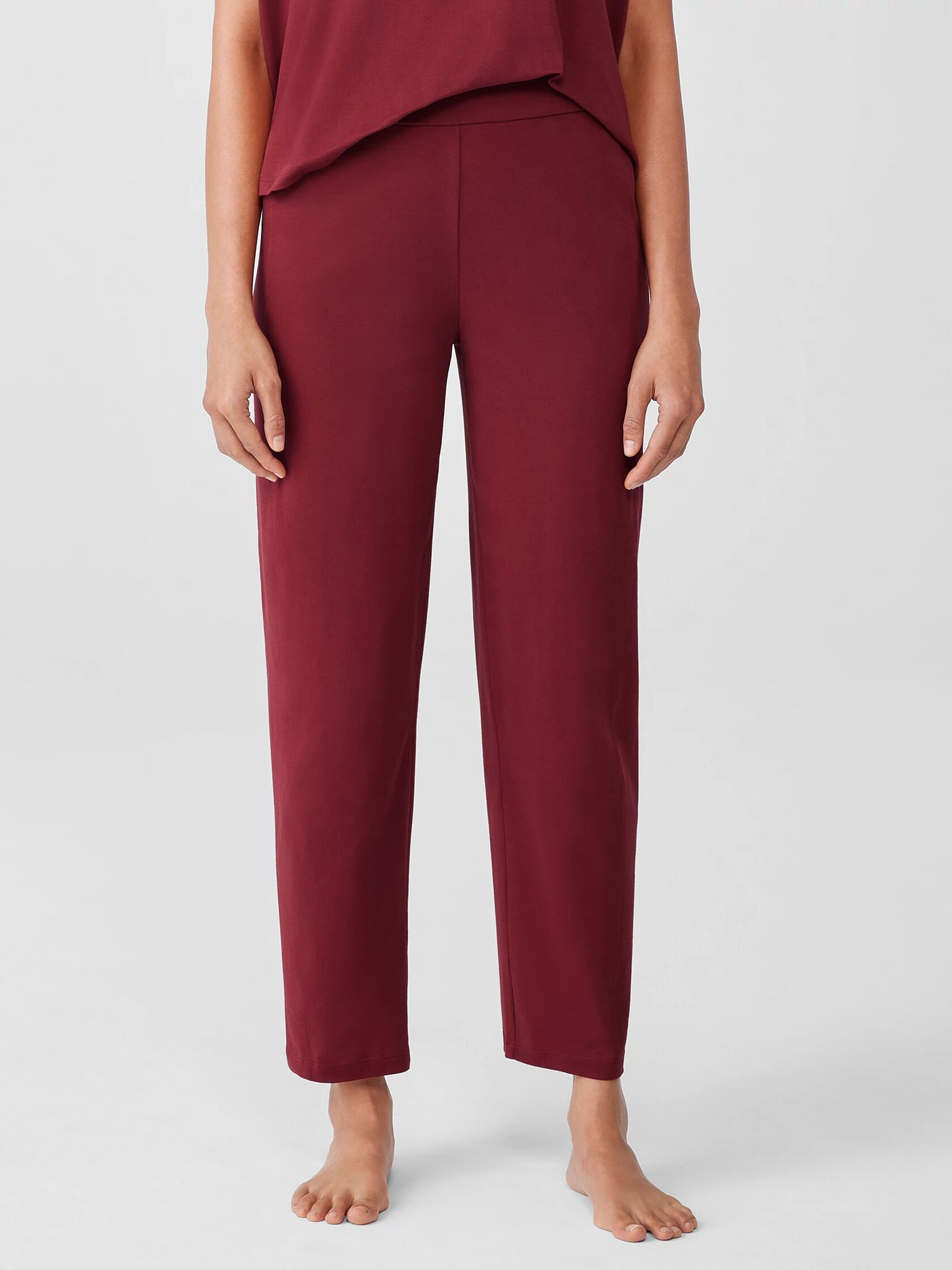 Cozy Organic Cotton Interlock Lantern Pant