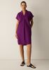 Stretch Organic Cotton Poplin Notch Collar Dress