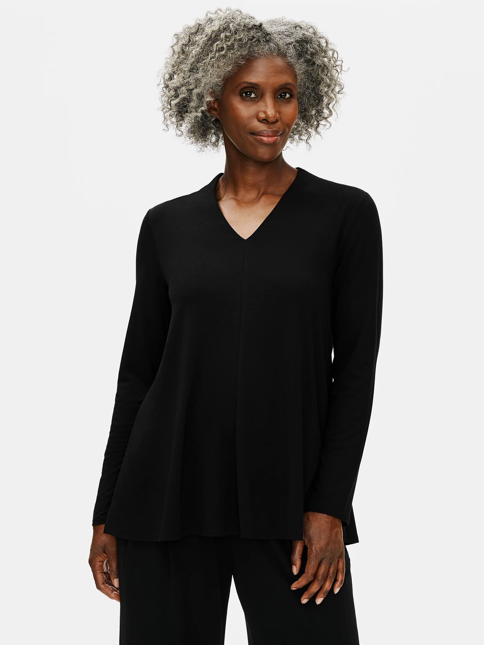 Fine Jersey V-Neck Top