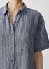 Puckered Organic Linen Shirtdress