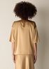 Stretch Silk Charmeuse Round Neck Top
