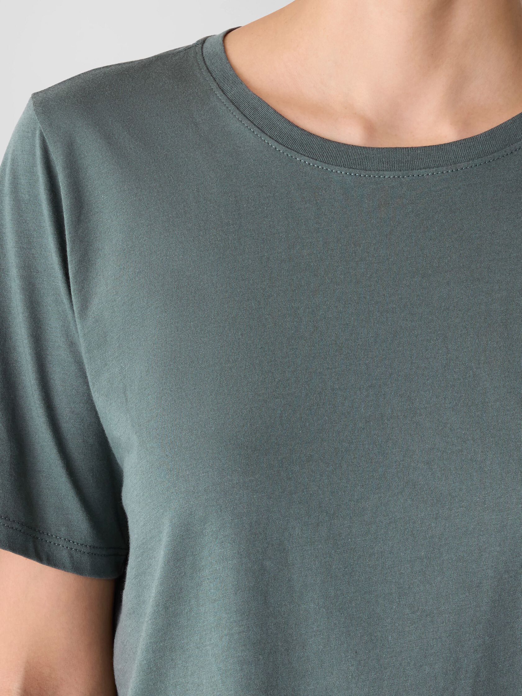 Organic Pima Cotton Jersey Round Neck Tee